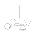 Hermes 4 chandelier – White – photo 8
