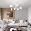 Hermes 6 chandelier – White – photo 5