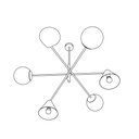 Hermes 6 chandelier – White – photo 7