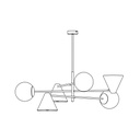 Hermes 6 chandelier – White – photo 9