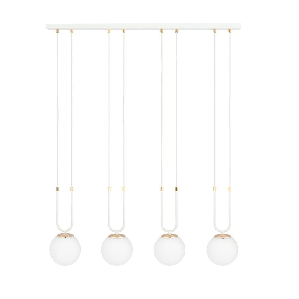 Glam 4 pendant lamp – White, opal – photo 3