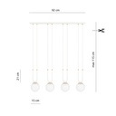 Glam 4 pendant lamp – White, opal – photo 8