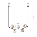 Ritz 5 pendant lamp – graphite – photo 4