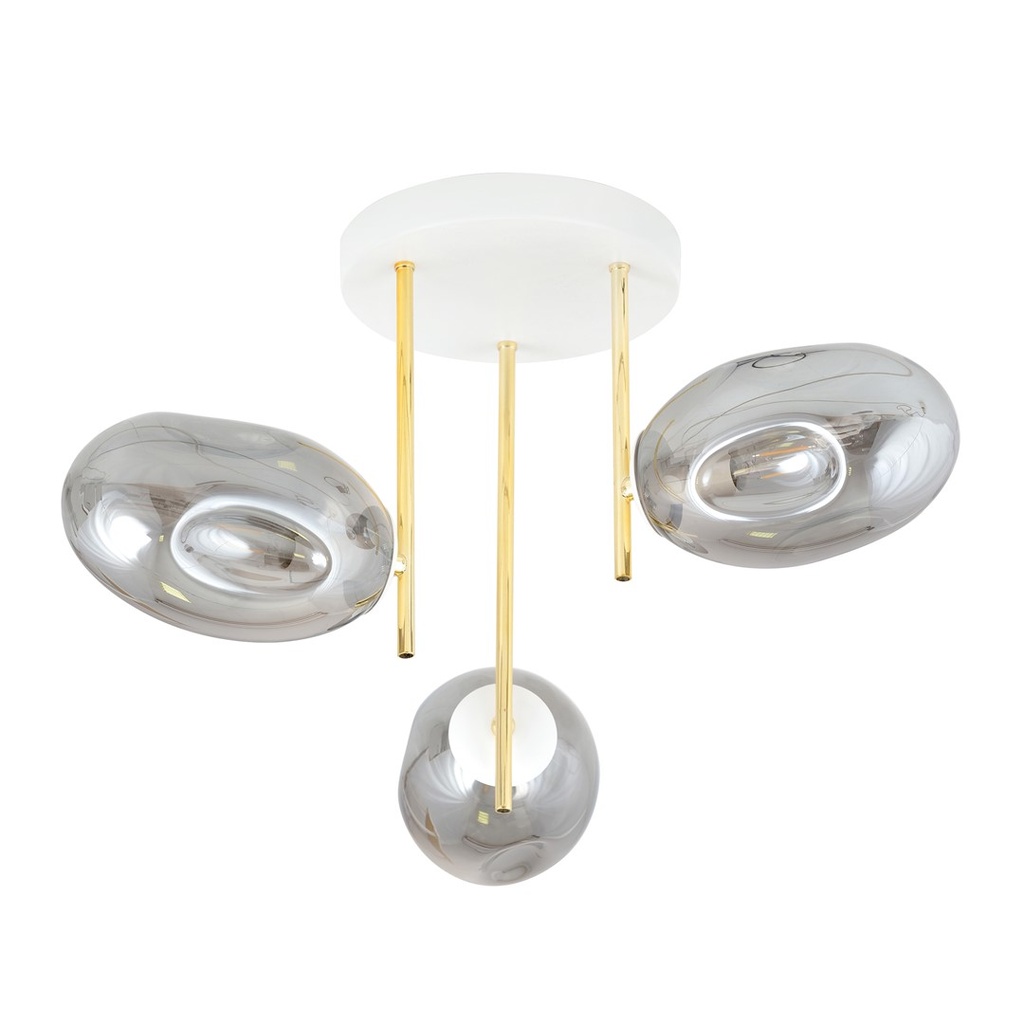 Argo 3 ceiling lamp – White, graphite – photo 3