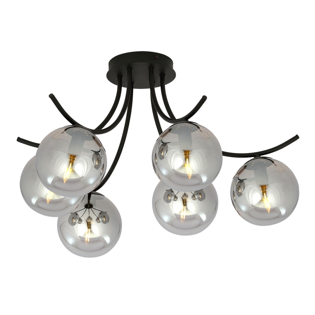 Boston 6 ceiling lamp – graphite – photo 2