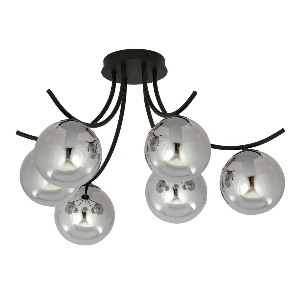 Boston 6 ceiling lamp – graphite – photo 3