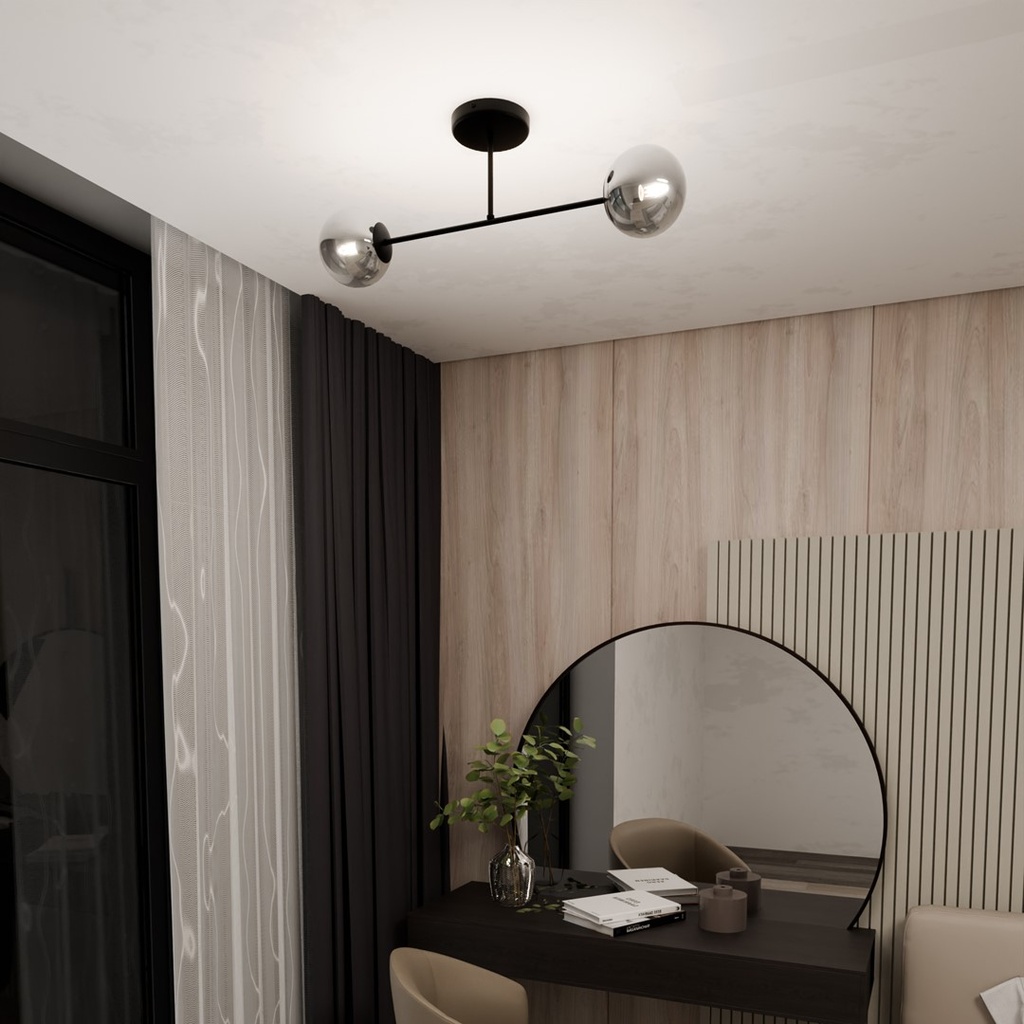 Roma 2 ceiling lamp – graphite – photo 5