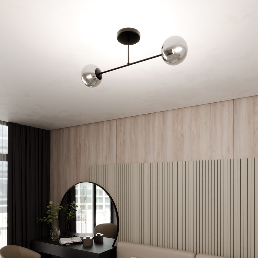 Roma 2 ceiling lamp – graphite – photo 6