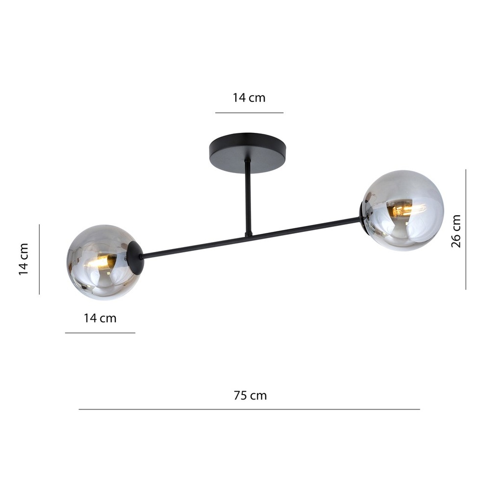 Roma 2 ceiling lamp – graphite – photo 7