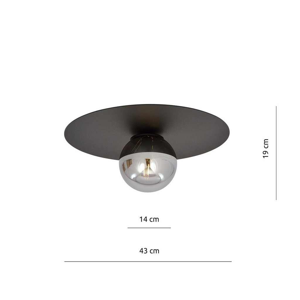 Solar 1 ceiling lamp – graphite – photo 6