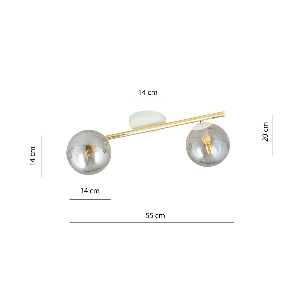 Splendi 2 ceiling lamp – White, graphite – photo 6