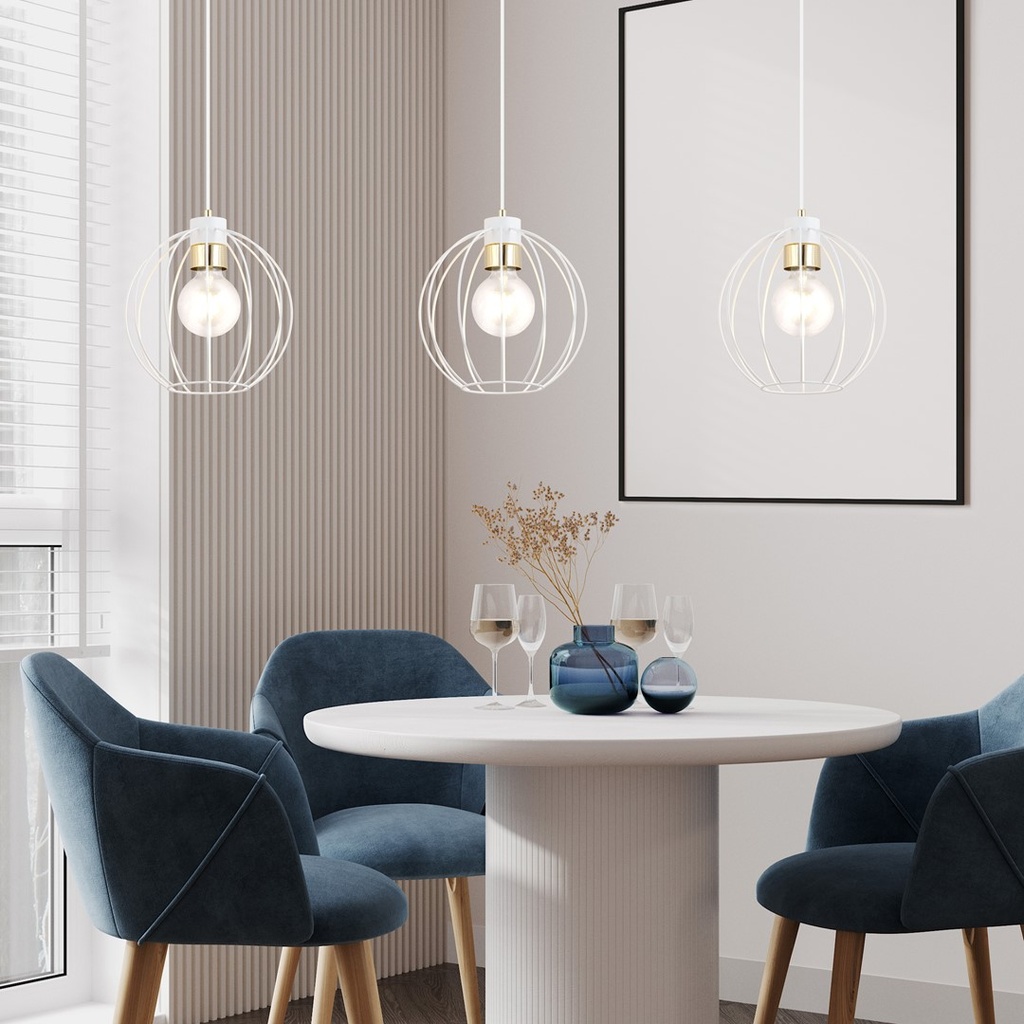 Gino 3 pendant lamp – White – photo 4