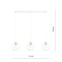 Gino 3 pendant lamp – White – photo 5