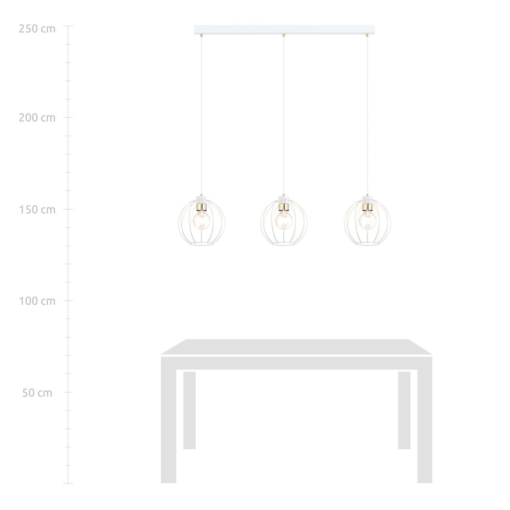 Gino 3 pendant lamp – White – photo 6
