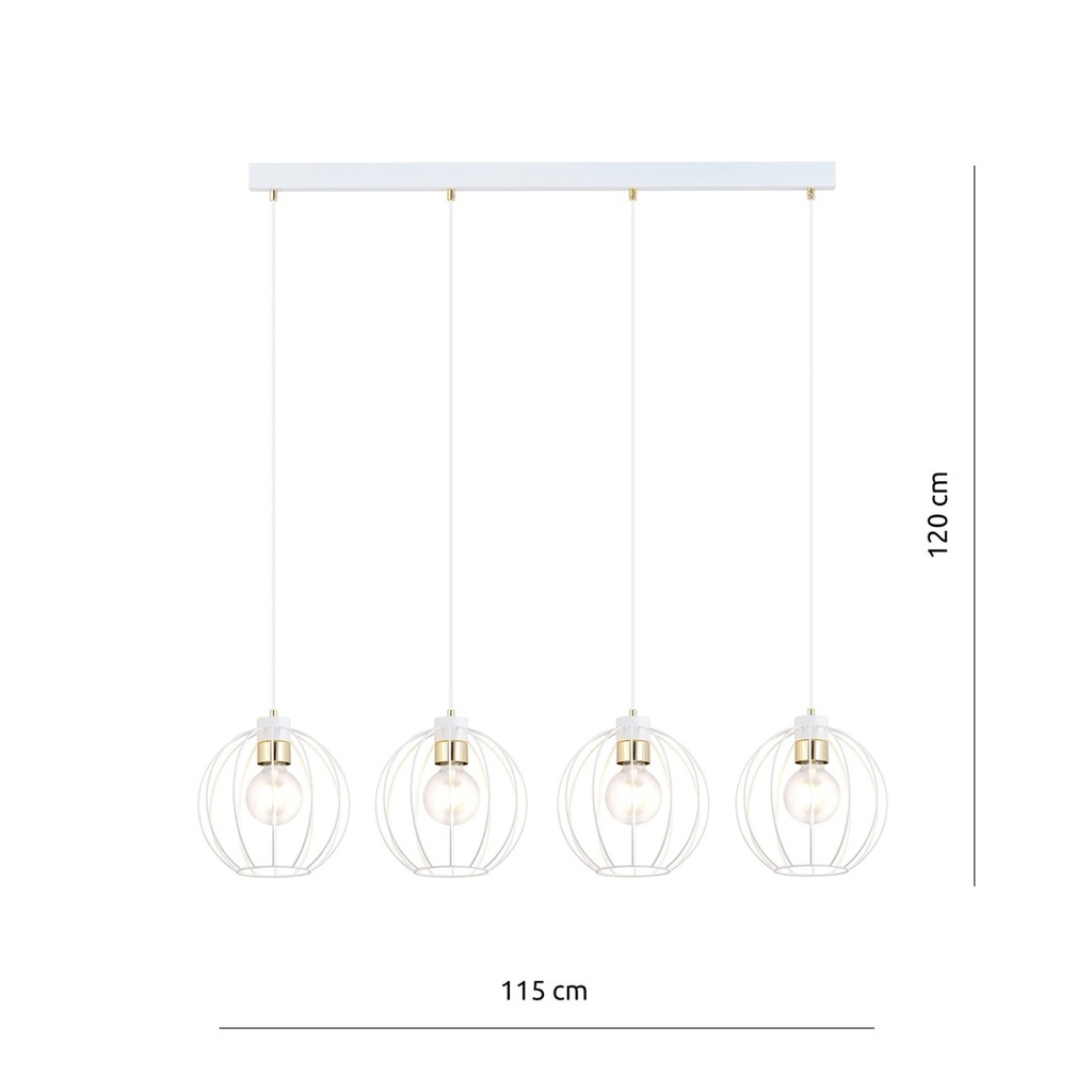 Gino 4 pendant lamp – White – photo 5