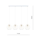 Gino 4 pendant lamp – White – photo 5