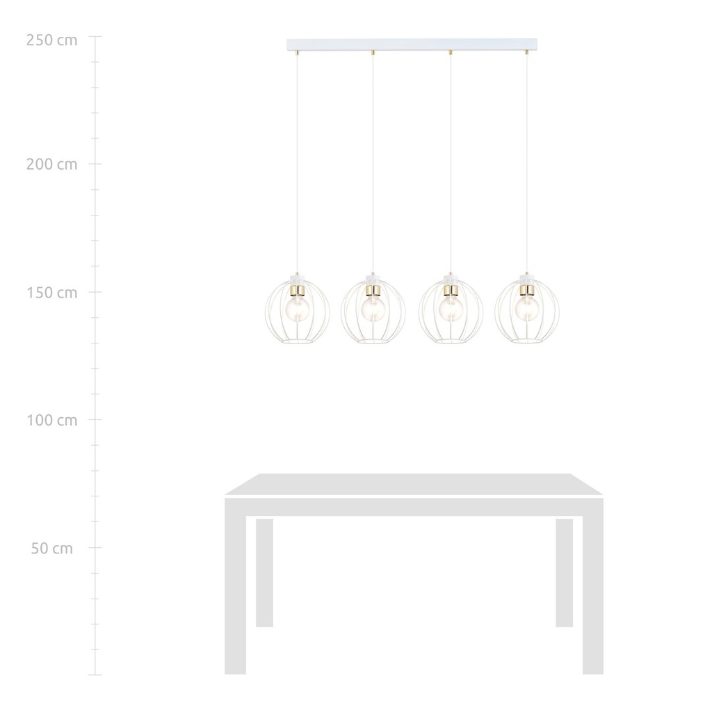 Gino 4 pendant lamp – White – photo 6