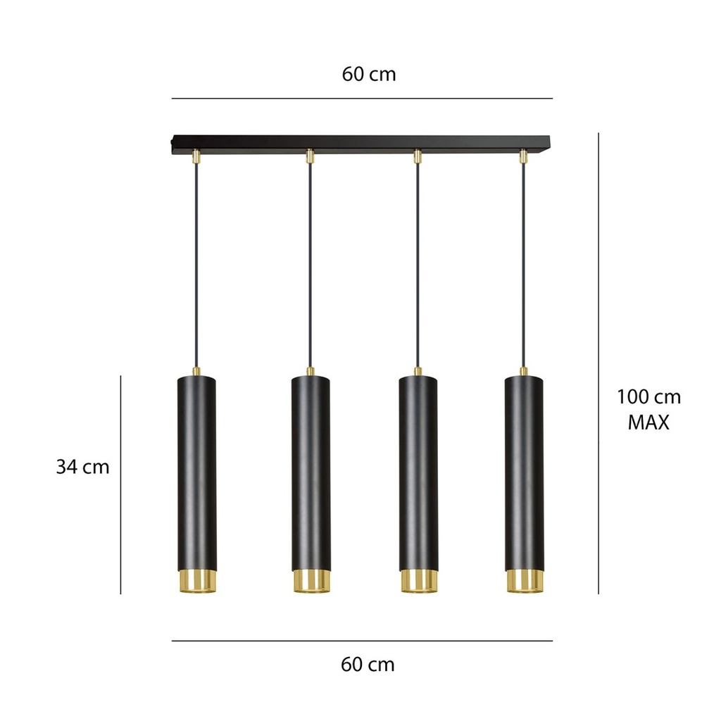 Kibo 4 pendant lamp – Gold – photo 9