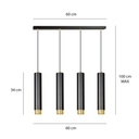 Kibo 4 pendant lamp – Gold – photo 9