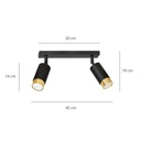Hiro 2 ceiling lamp – Gold – photo 9
