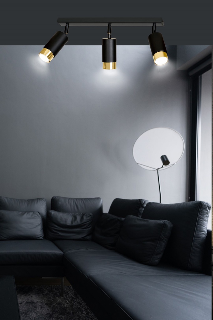Hiro 3 ceiling lamp – Gold – photo 5