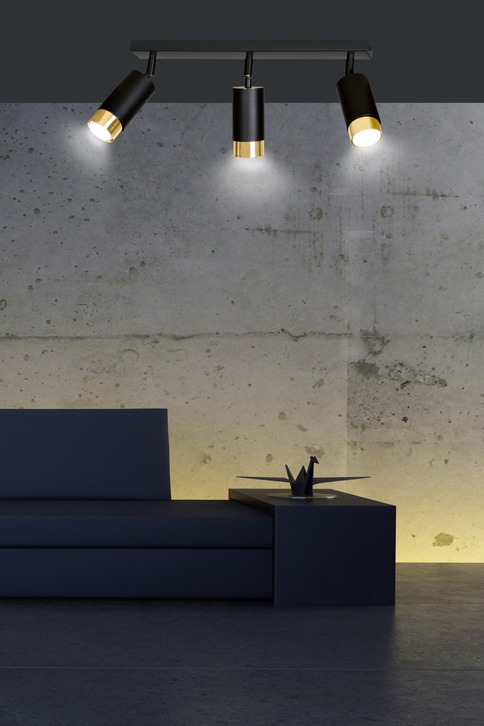 Hiro 3 ceiling lamp – Gold – photo 7