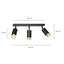 Hiro 3 ceiling lamp – Gold – photo 9