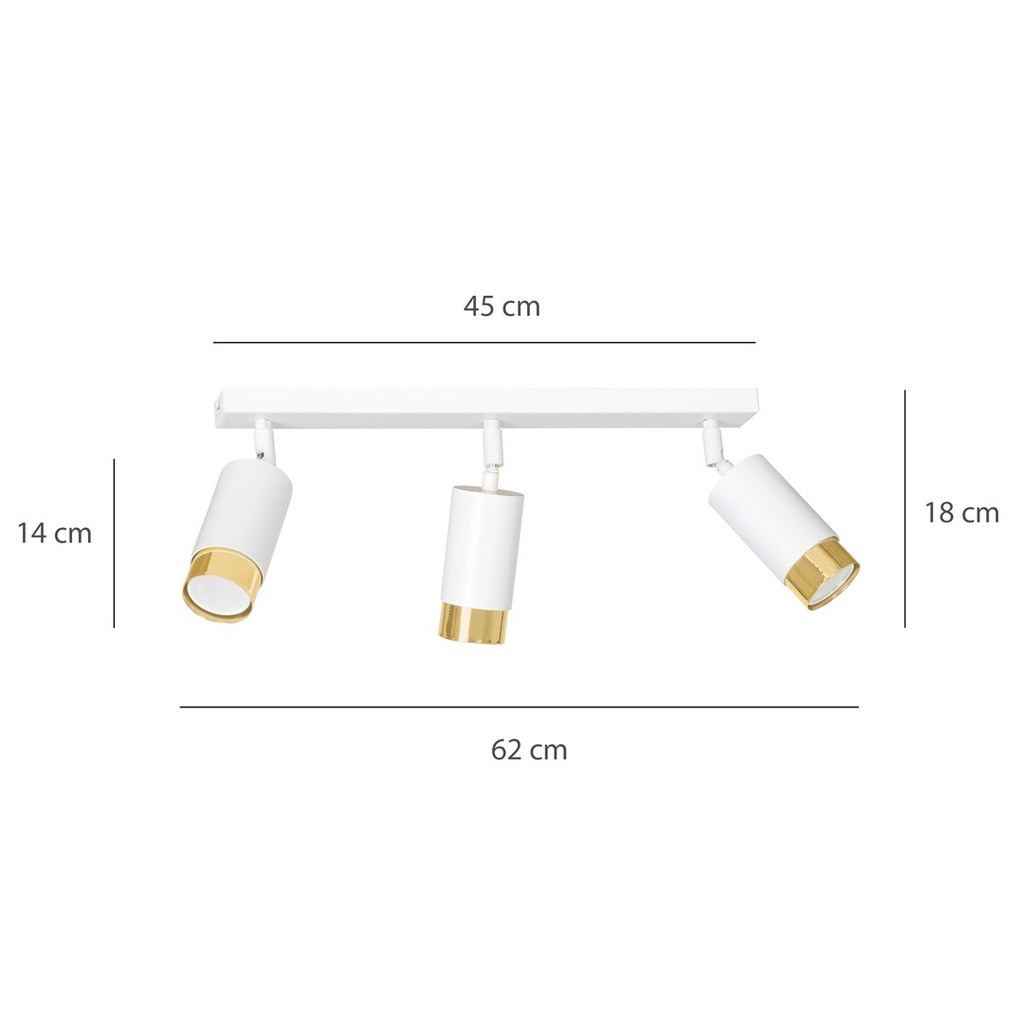 Hiro 3 ceiling lamp – Gold – photo 9