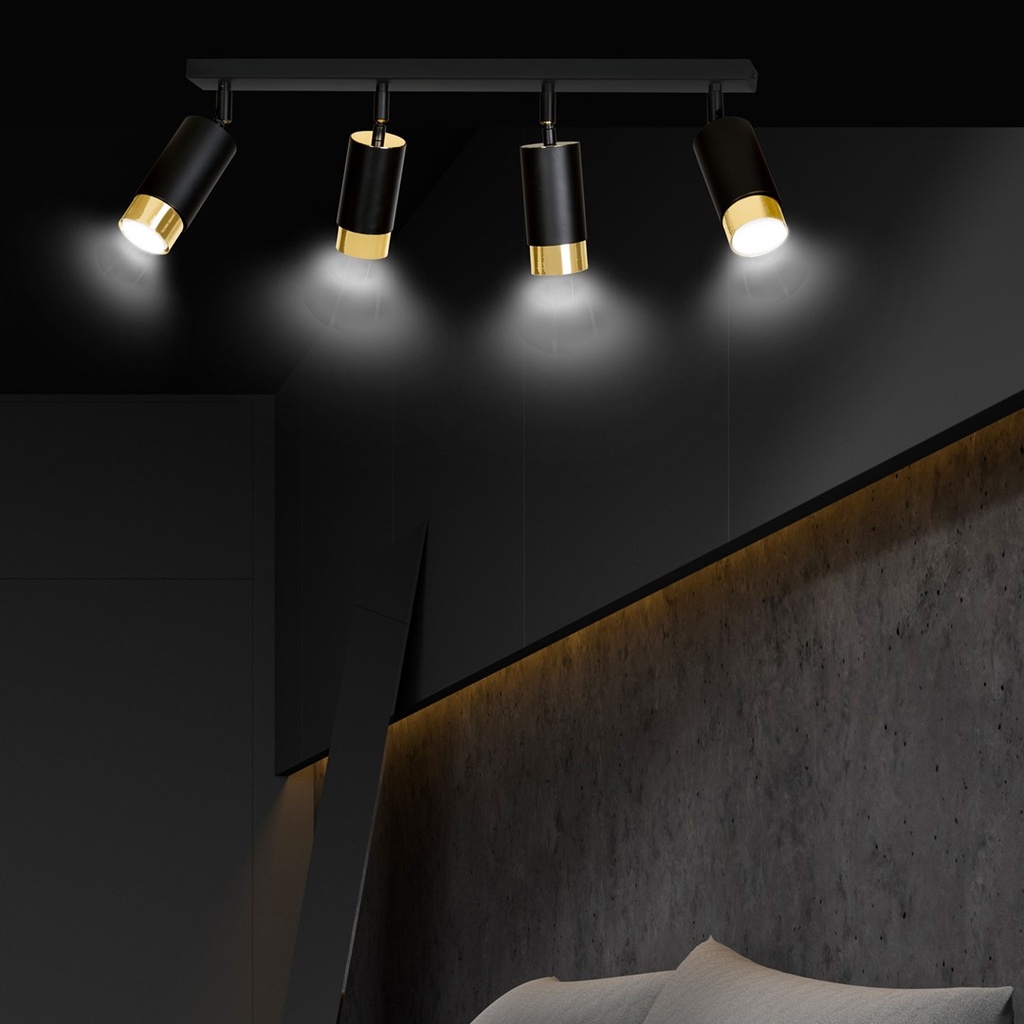 Hiro 4 ceiling lamp – Gold – photo 8
