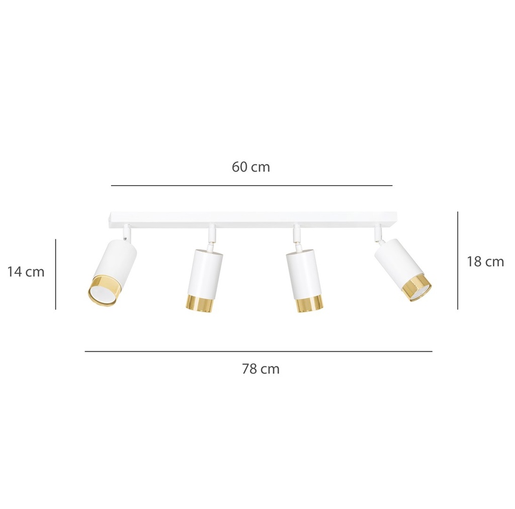 Hiro 4 ceiling lamp – Gold – photo 9
