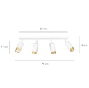Hiro 4 ceiling lamp – Gold – photo 9