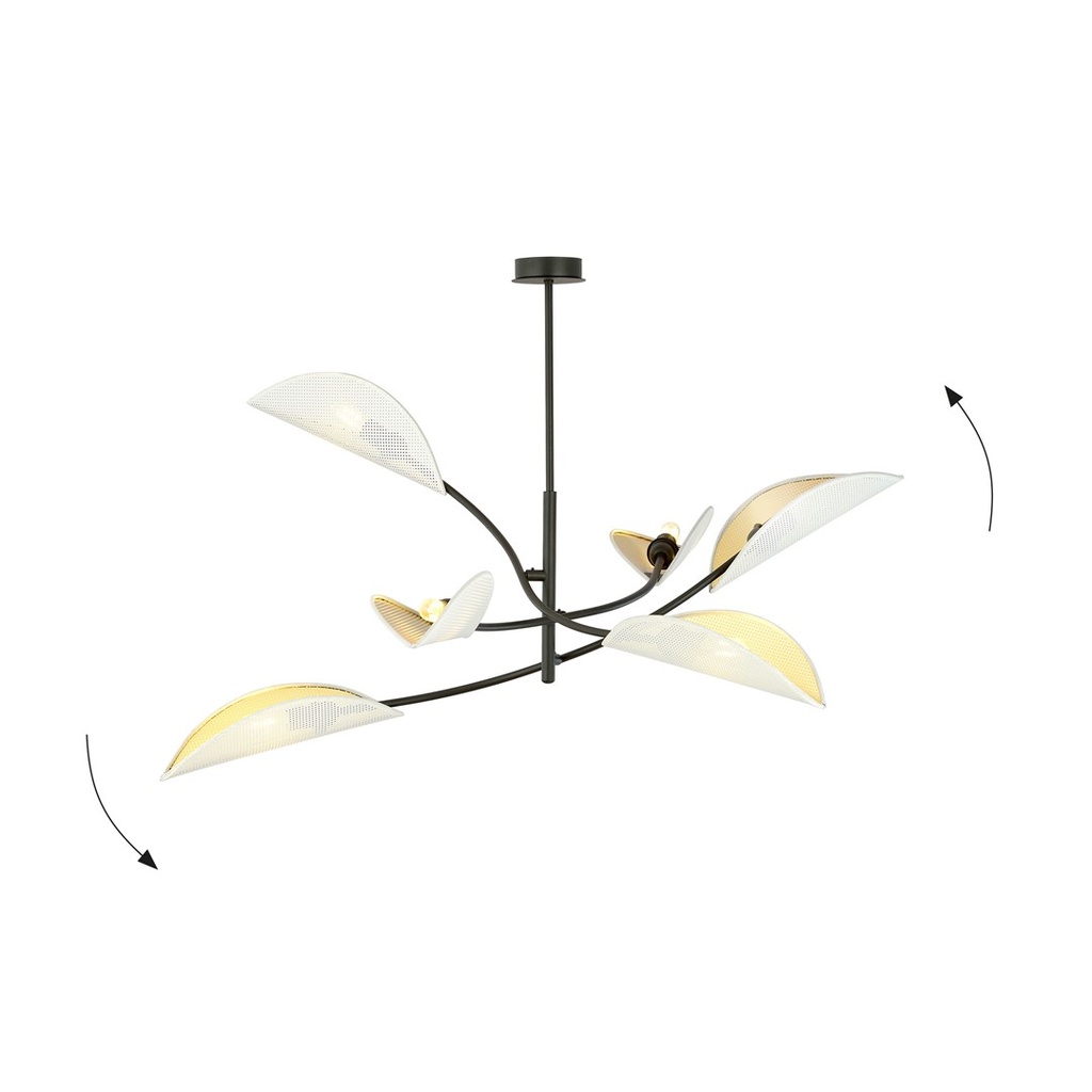 Lotus 6 ceiling lamp – White – photo 4