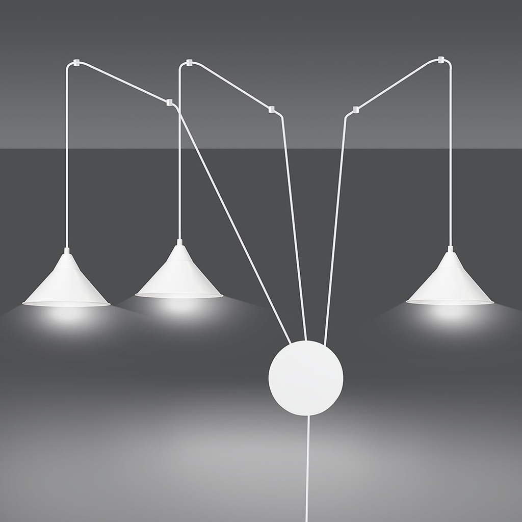 Abramo 3 pendant lamp – White – photo 3