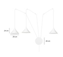 Abramo 3 pendant lamp – White – photo 4