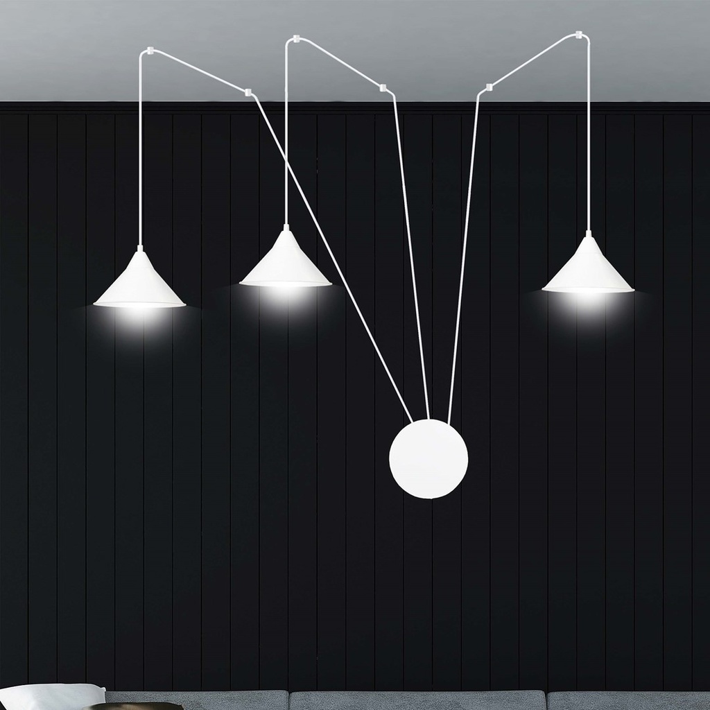 Abramo 3 pendant lamp – White – photo 6