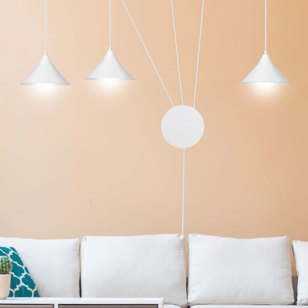 Abramo 3 pendant lamp – White – photo 8