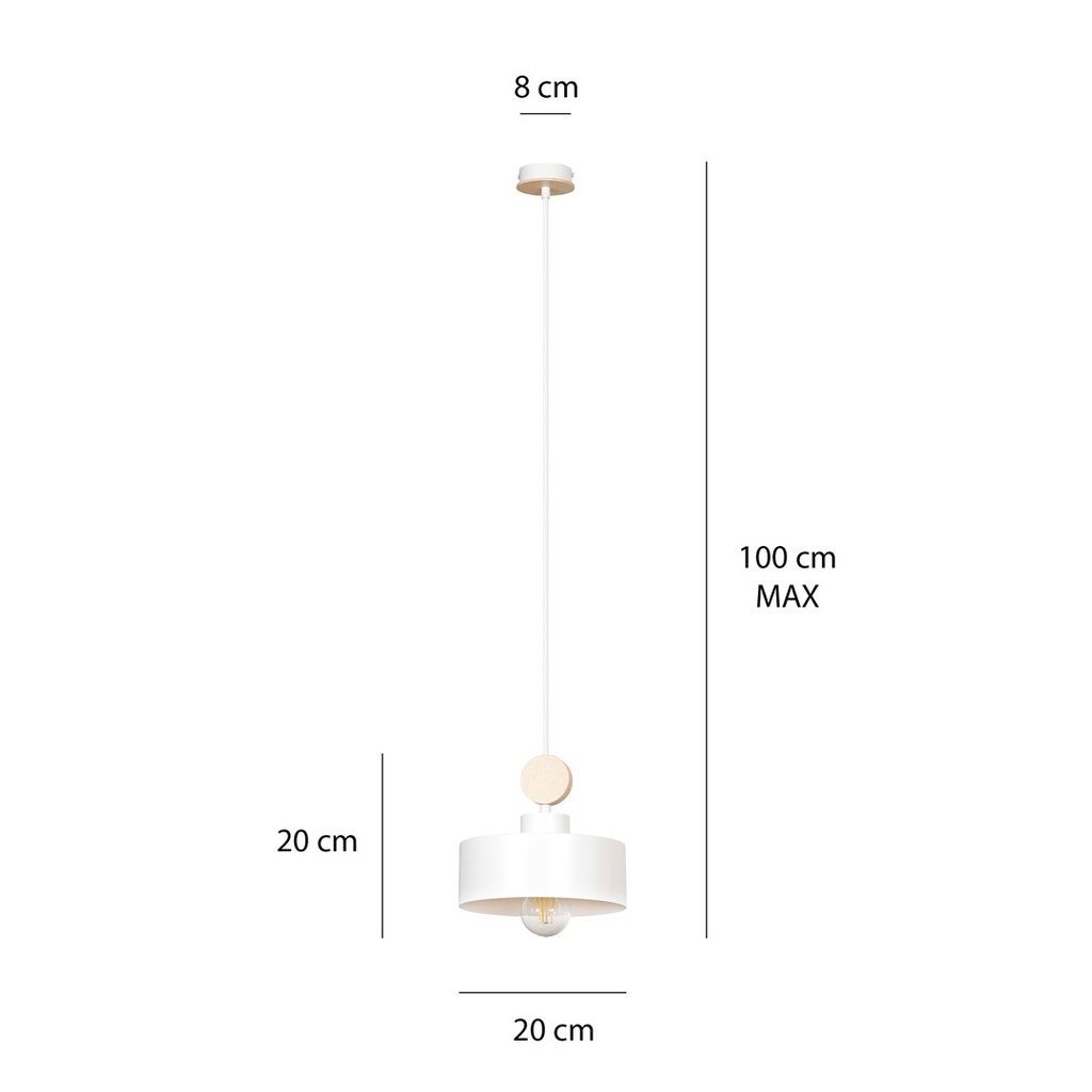Tuniso 1 pendant lamp – White – photo 10