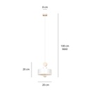 Tuniso 1 pendant lamp – White – photo 10