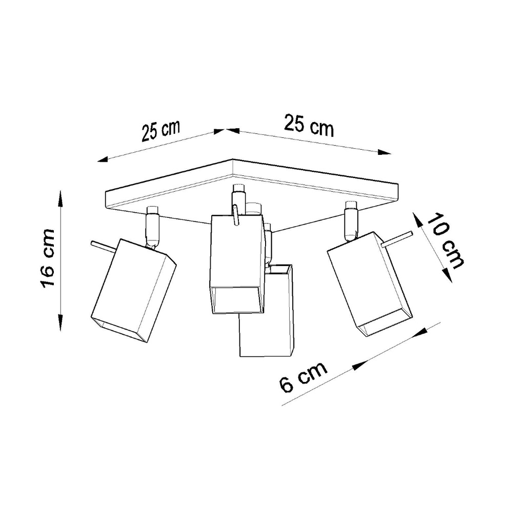 MERIDA 4 ceiling light – White – photo 5