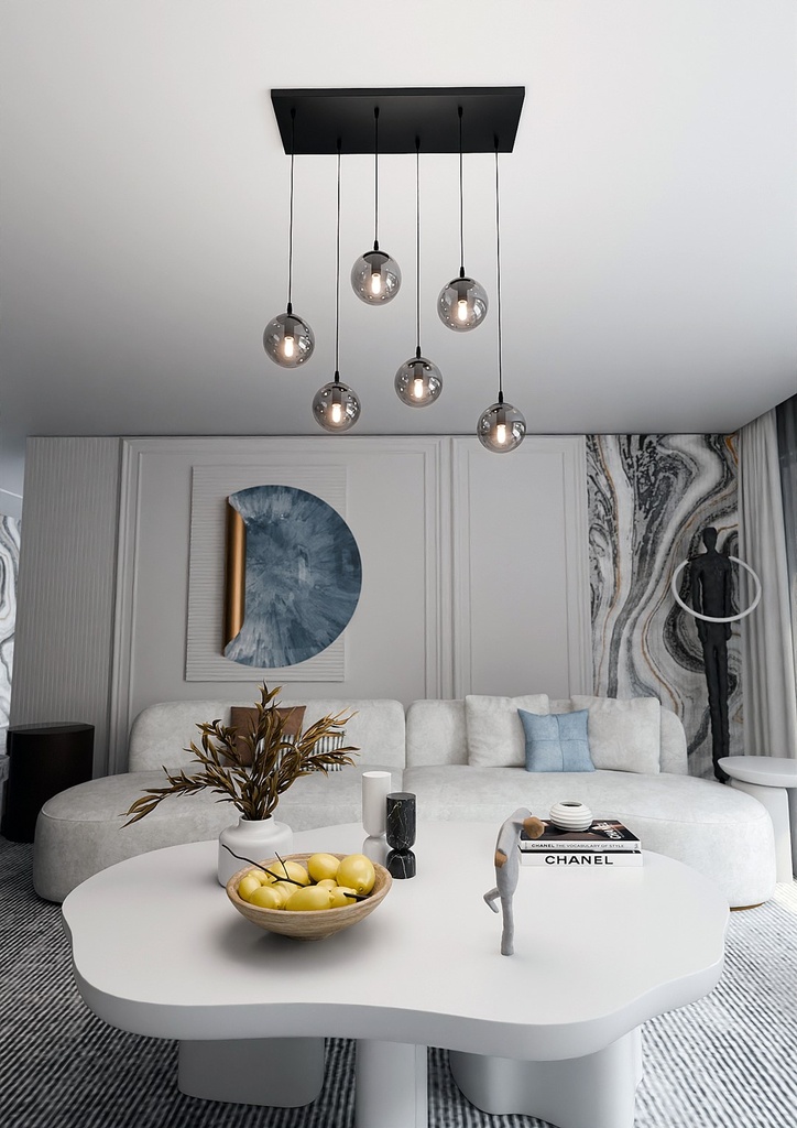 Cosmo 6 pendant lamp – graphite – photo 4
