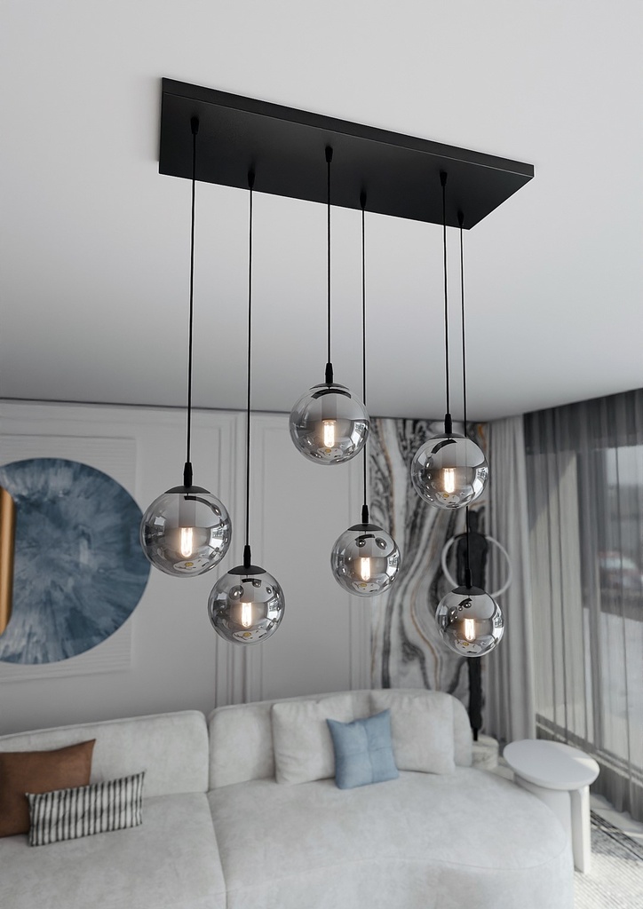 Cosmo 6 pendant lamp – graphite – photo 5