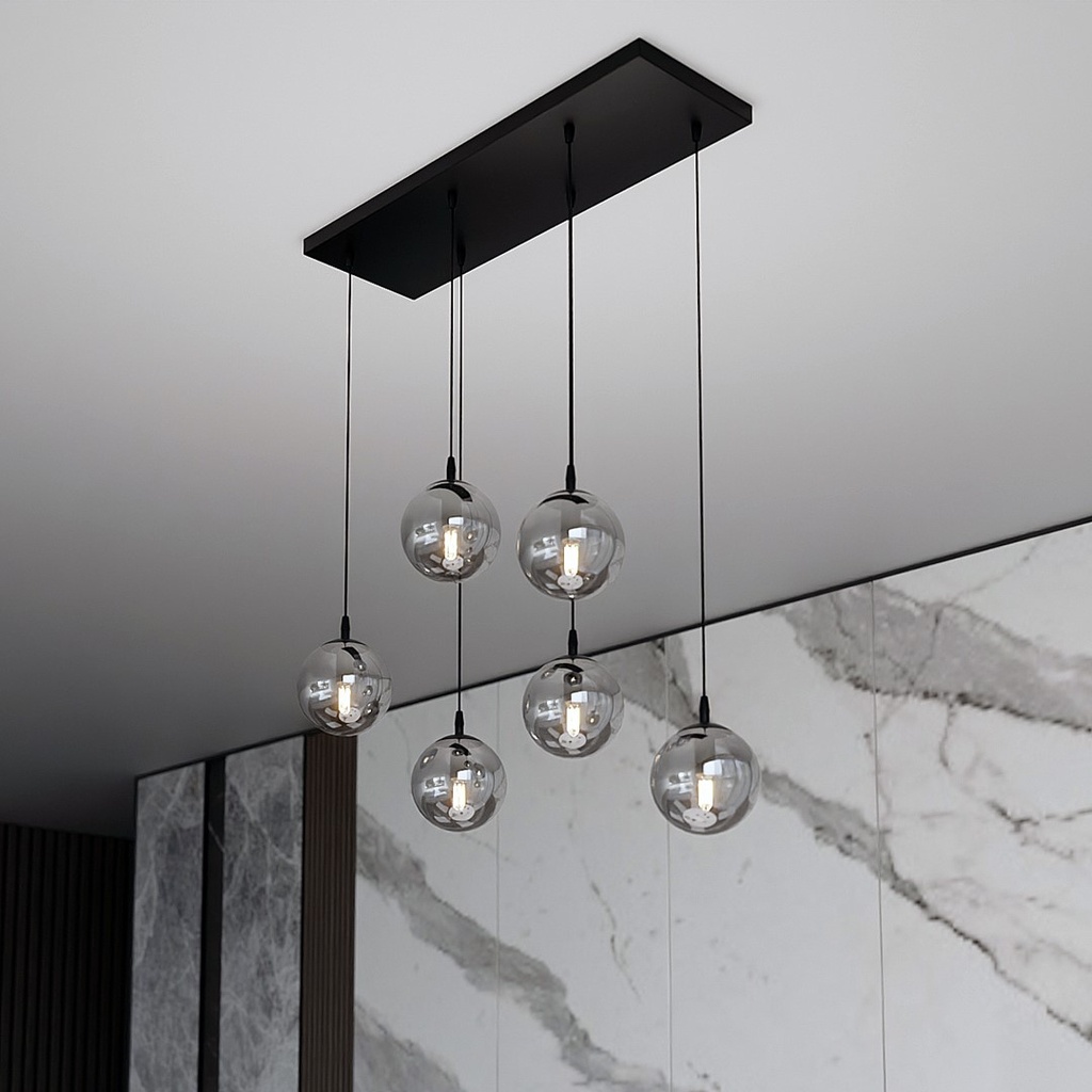 Cosmo 6 pendant lamp – graphite – photo 6