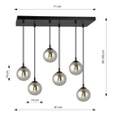 Cosmo 6 pendant lamp – graphite – photo 8