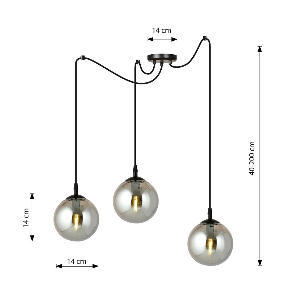 Gigi 3 pendant lamp – graphite – photo 4