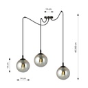 Gigi 3 pendant lamp – graphite – photo 4