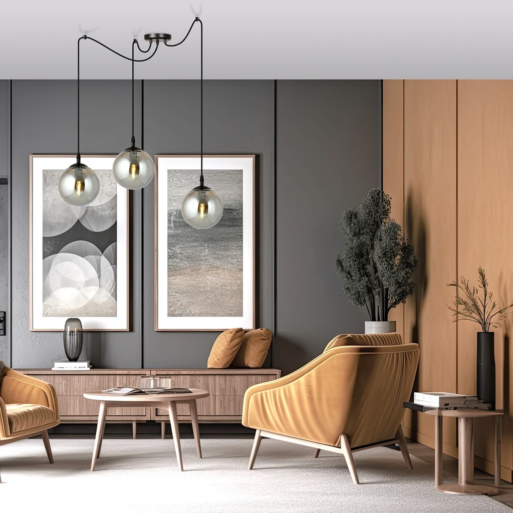 Gigi 3 pendant lamp – graphite – photo 5
