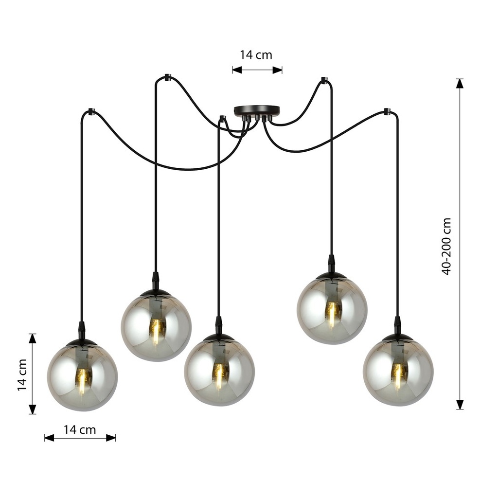 Lampe à suspension Gigi 5 – graphite – photo 4