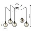 Lampe à suspension Gigi 5 – graphite – photo 4