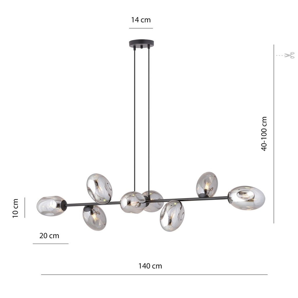 Pandora 8 pendant lamp – graphite – photo 8