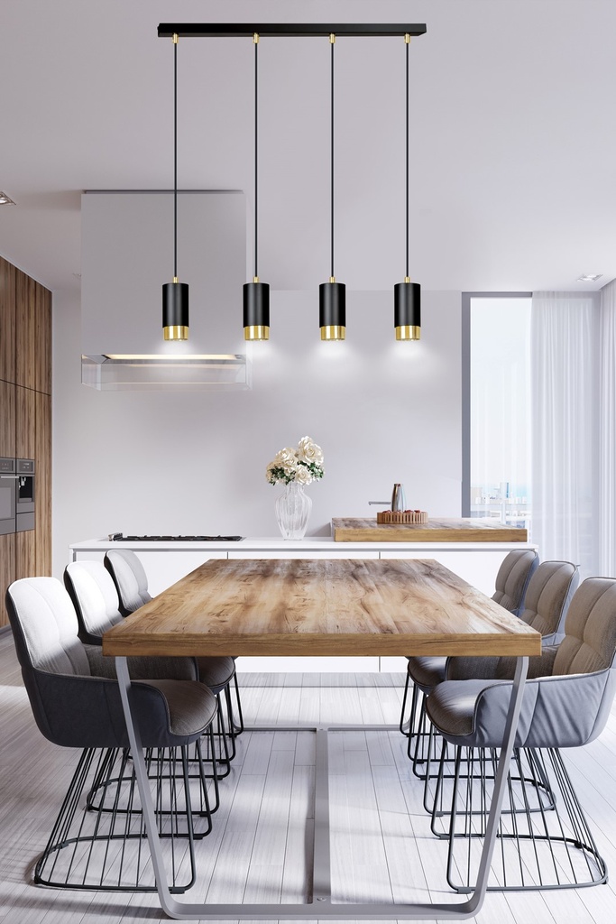 Fumiko 4 pendant lamp – Gold – photo 5